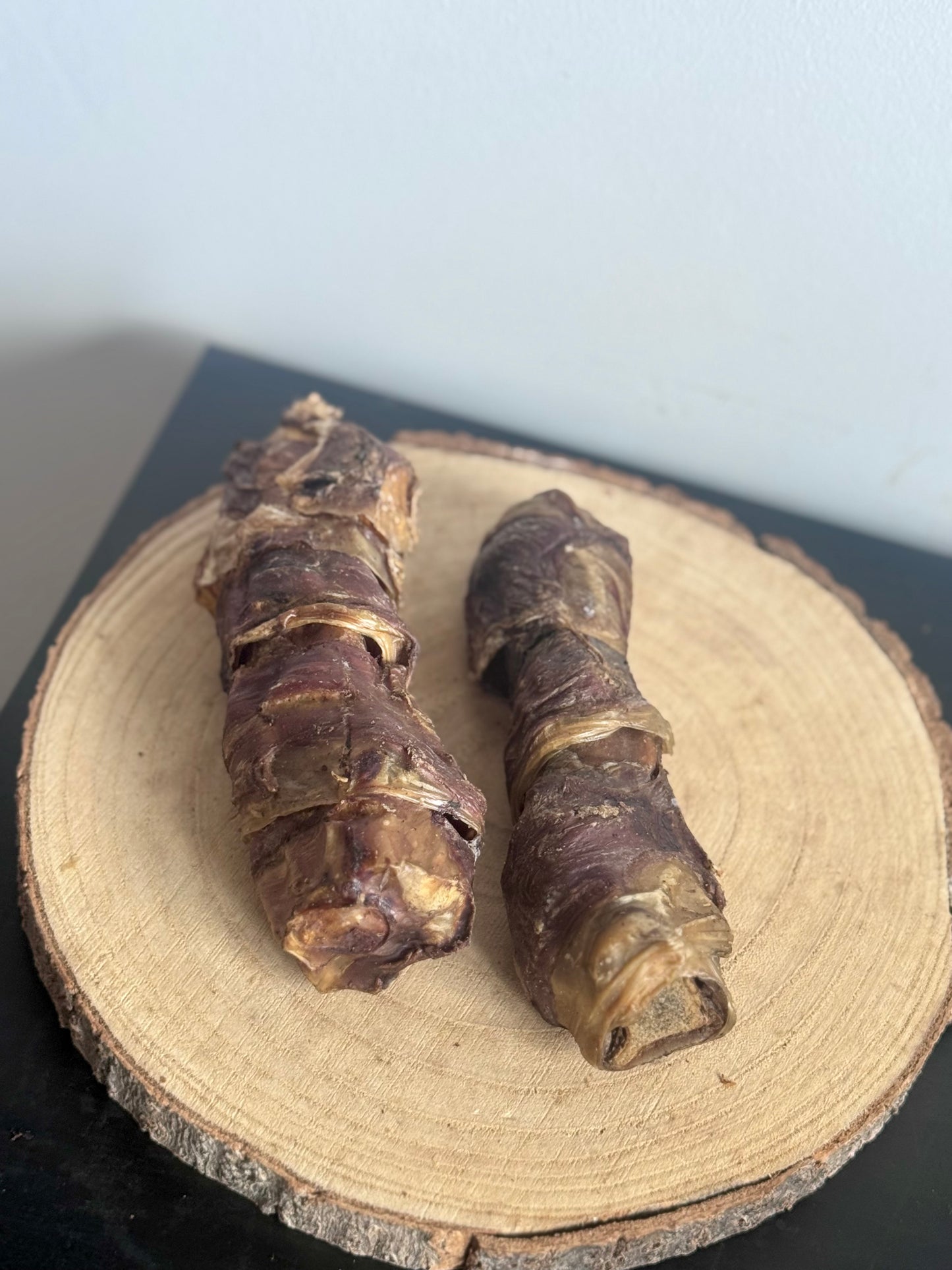 Billtong wrapped buffalo tail