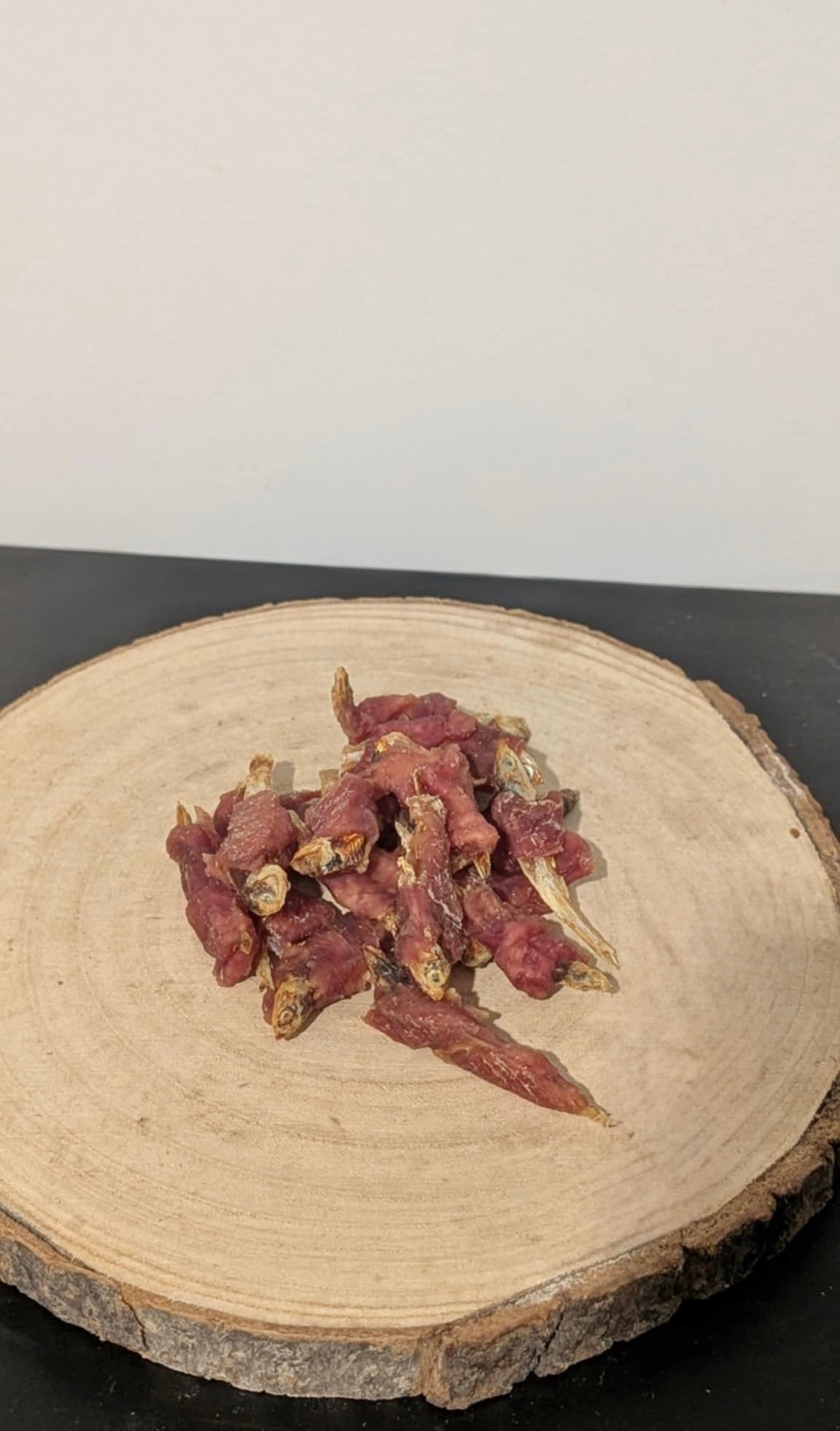 Sprats wrapped in duck