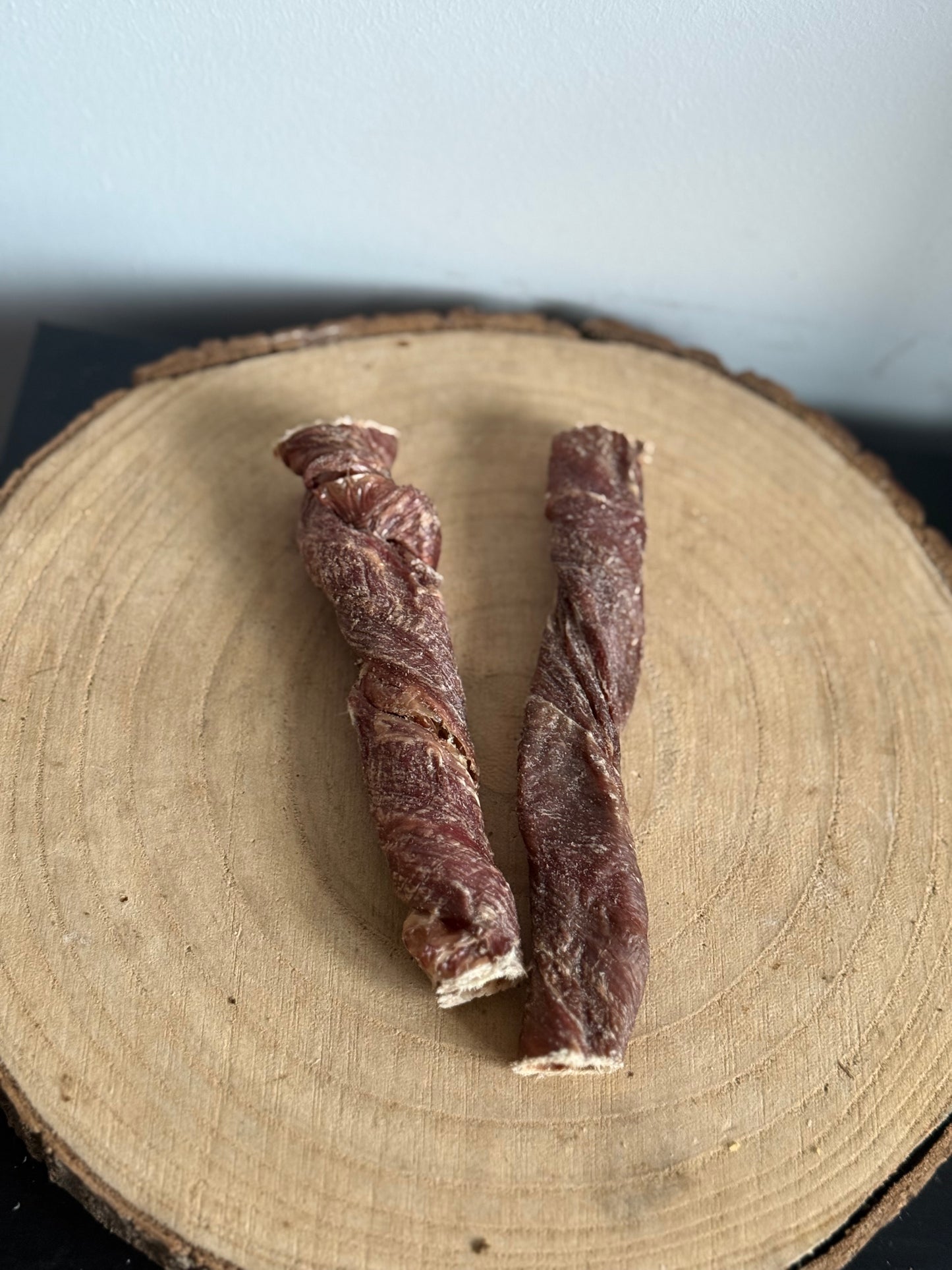 Beef gullet twists
