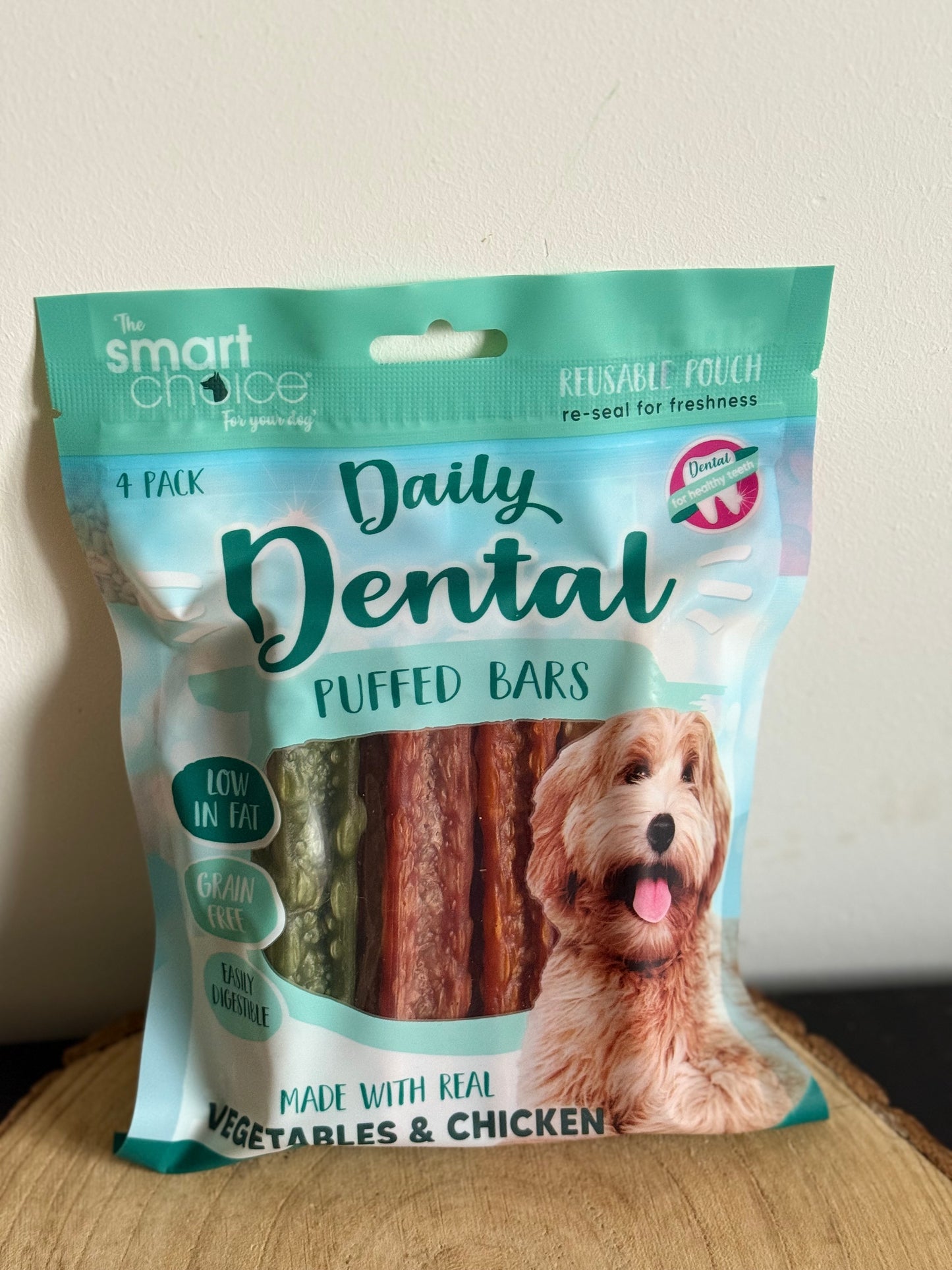 Puffed Chicken & Veg dental bars
