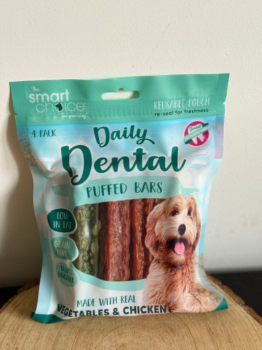 Puffed Chicken & Veg dental bars