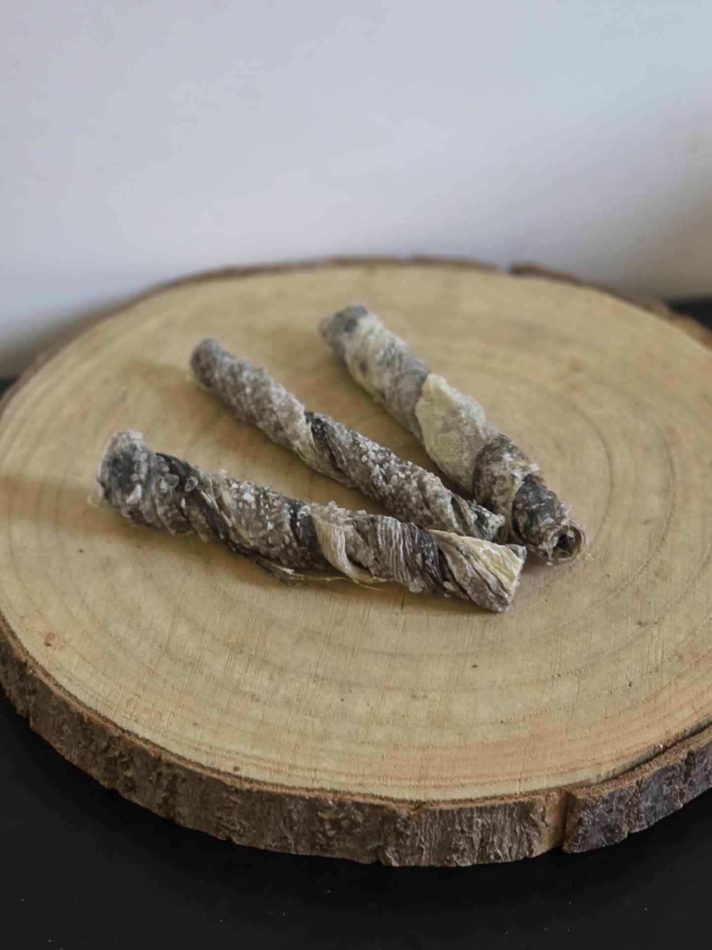 Salmon skin twists