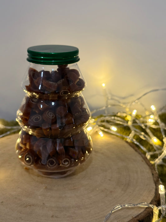Christmas tree treat jar