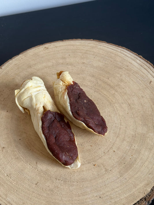 Beef filled rabbit ears