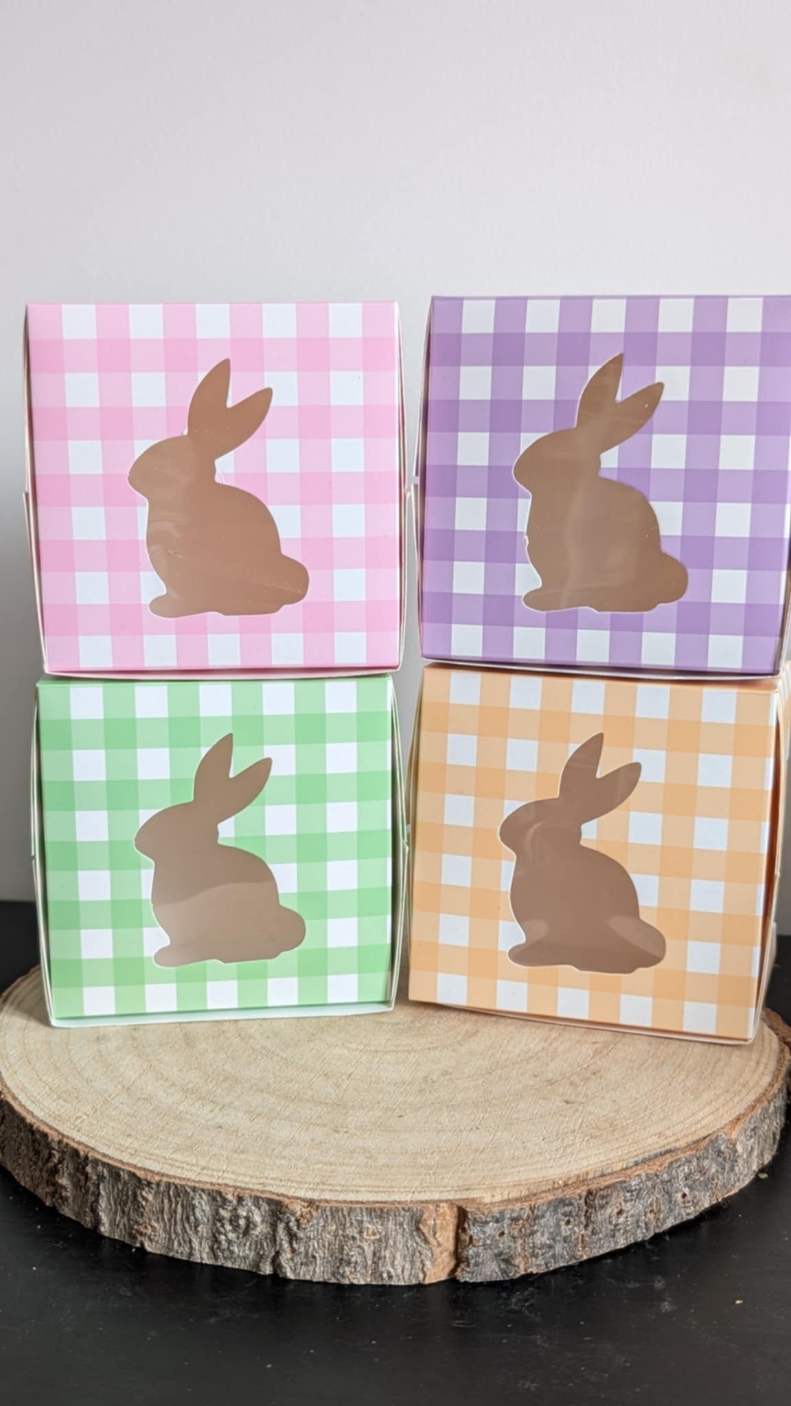 Gingham Easter gift box